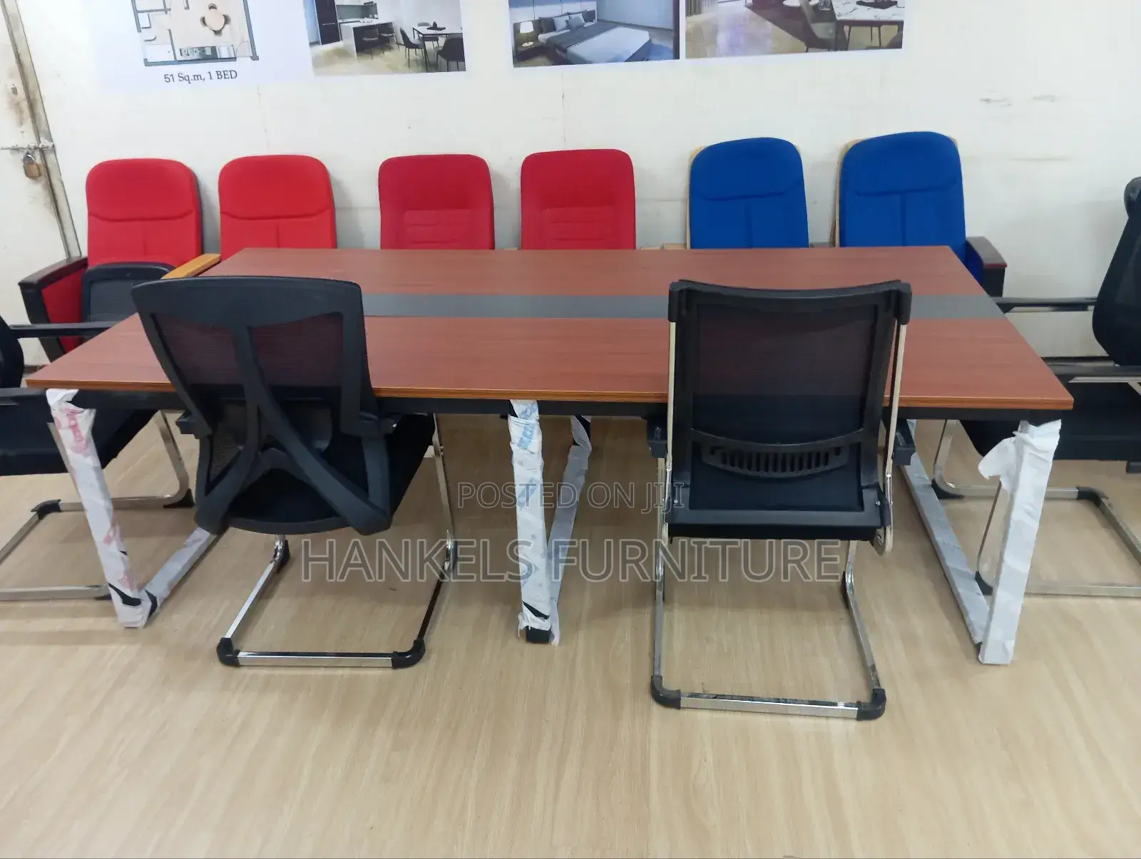 Red Blown 2.4m Boardroom
