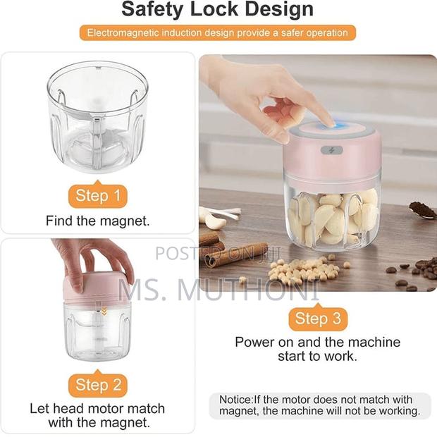 Rechargeable 250ml Garlic Chopper