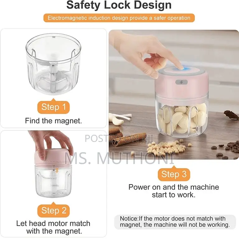 Rechargeable 250ml Garlic Chopper