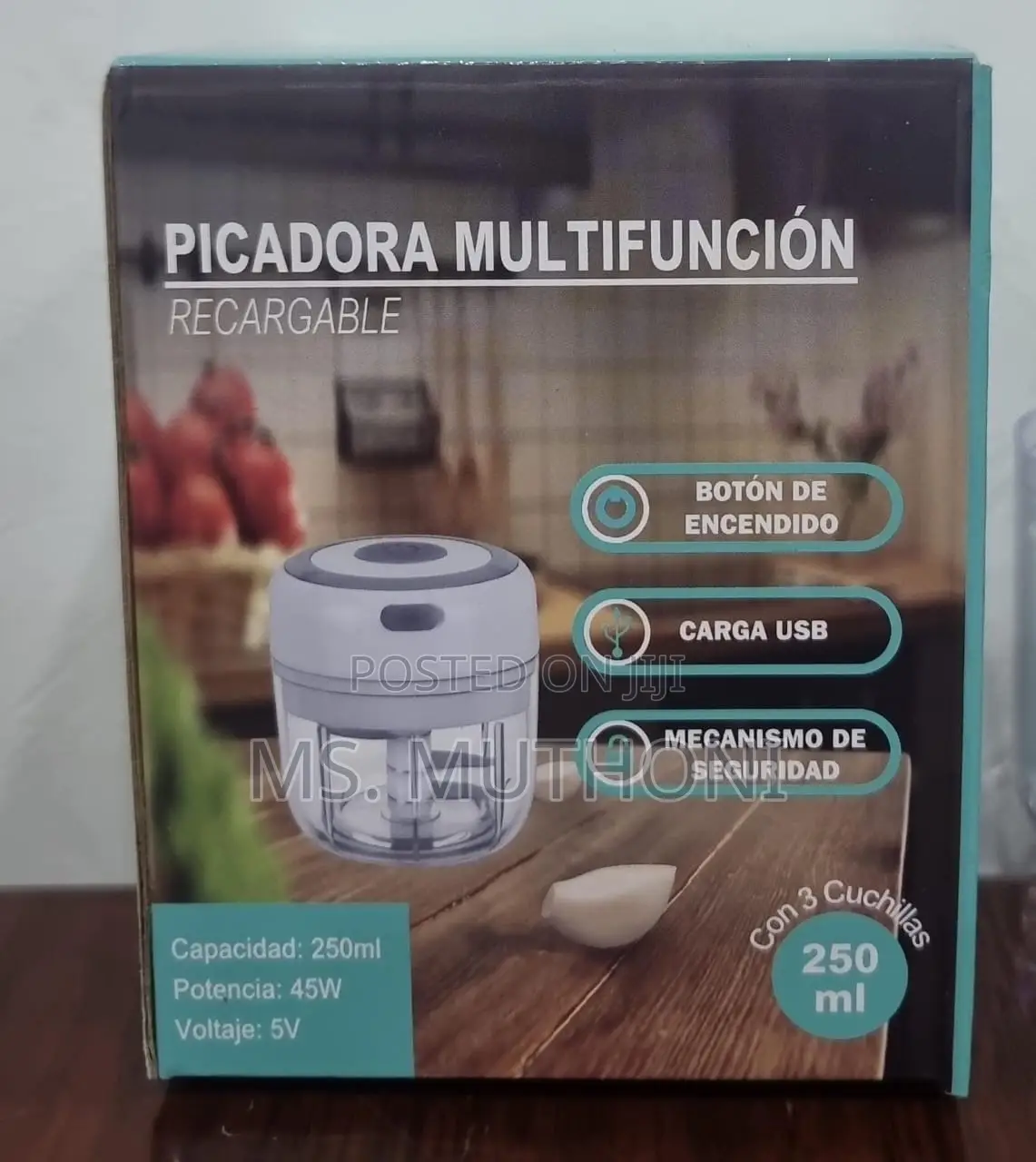 Rechargeable 250ml Garlic Chopper