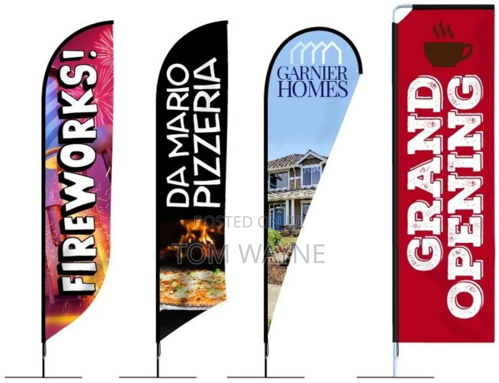 Tall Teardrop Banner 4.5 Metres Precise for Exhibition Event