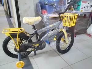 Kids Bike With Side Wheels and Carrier