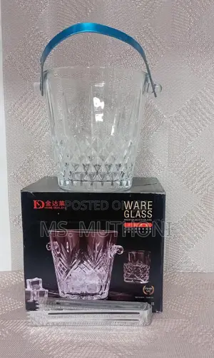 900ml Glass Ice Buckets With a Tong*