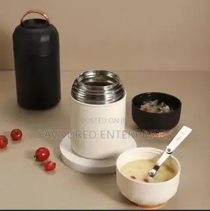 Classic Food Flask Thermos With Foldable Spoon 1050ml
