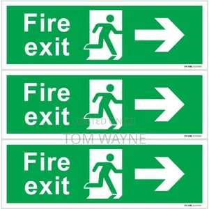 Fire Exit Sign Stickers