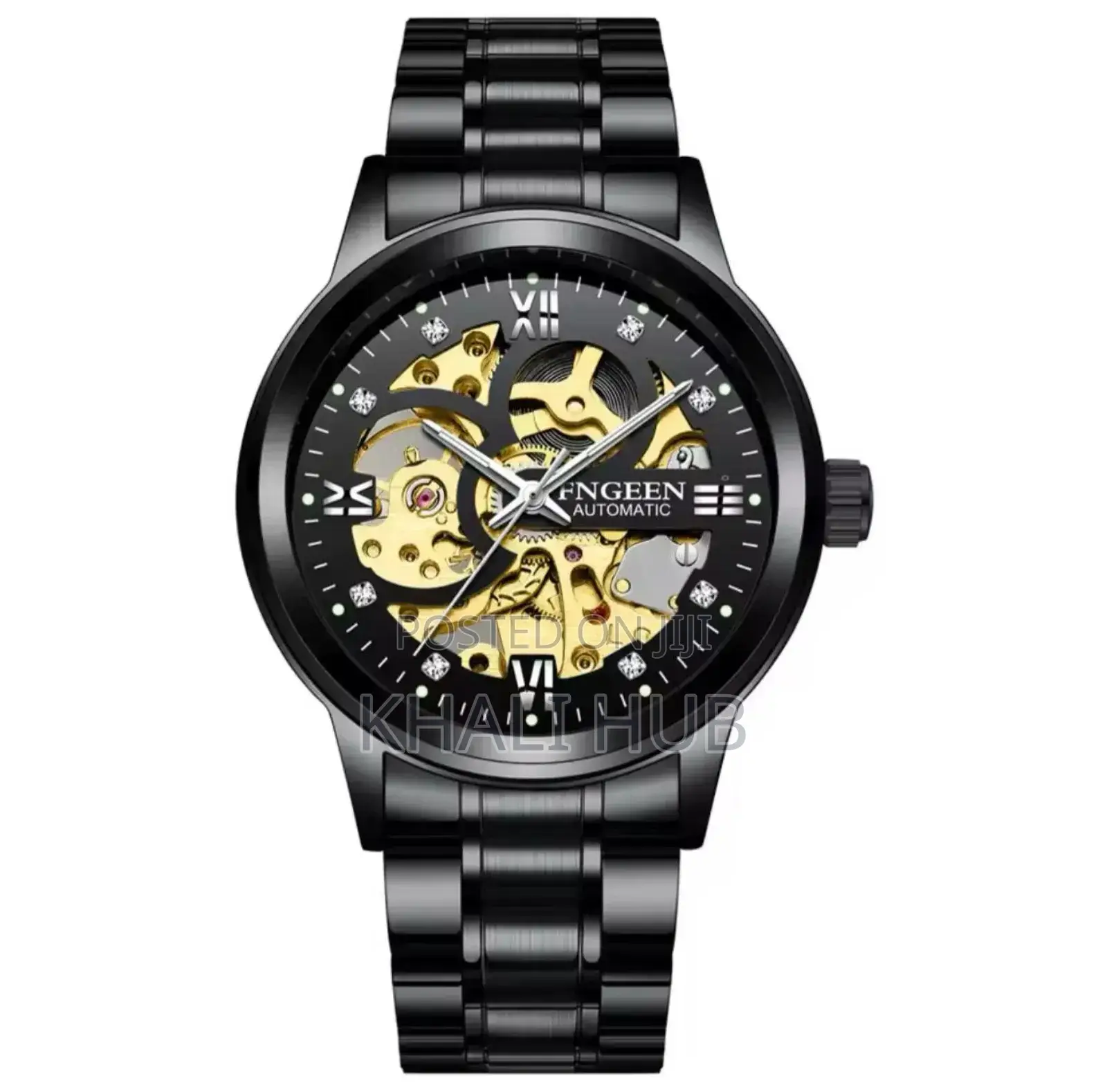 Black Automatic Watch Black Fngeen Watch Automati Fngeen
