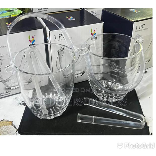 800 Ml Glass Ice Basket +Tong 12 Cm