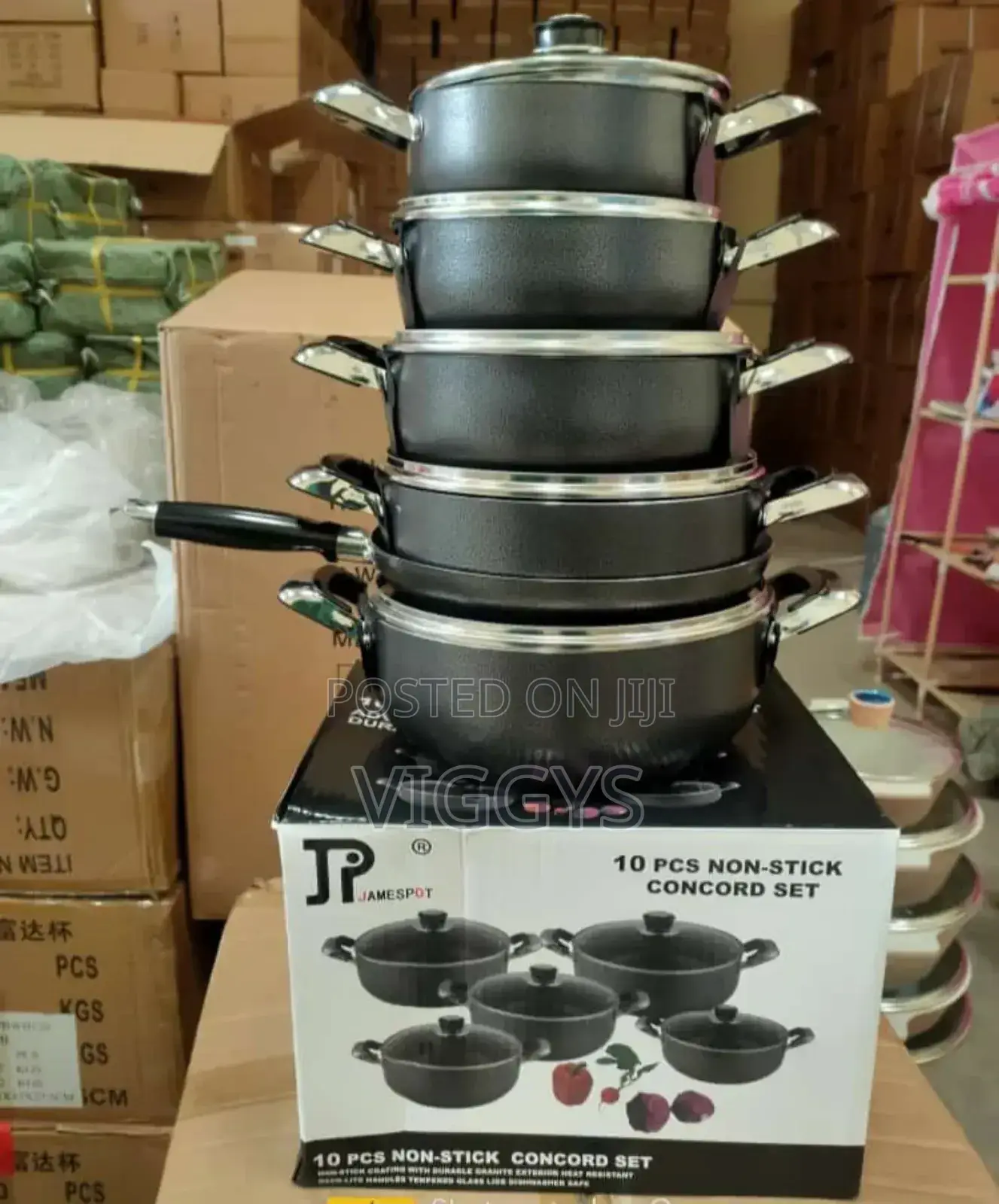 10 Pieces J P Non Stick Cookware Set at .