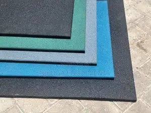 20mm Rubber Tiles, Black, Grey Green and Blue