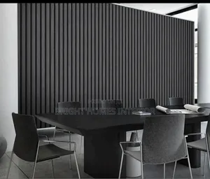 Dark Grey Flutted Wallpaper Available New Stock
