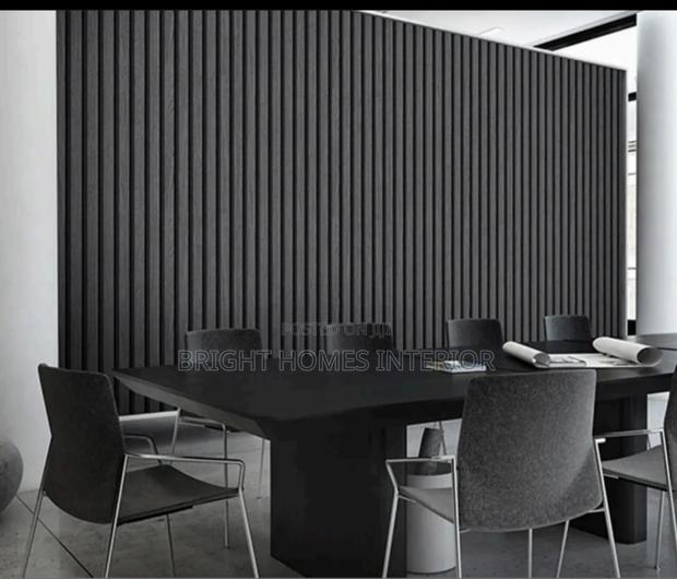Dark Grey Flutted Wallpaper Available New Stock