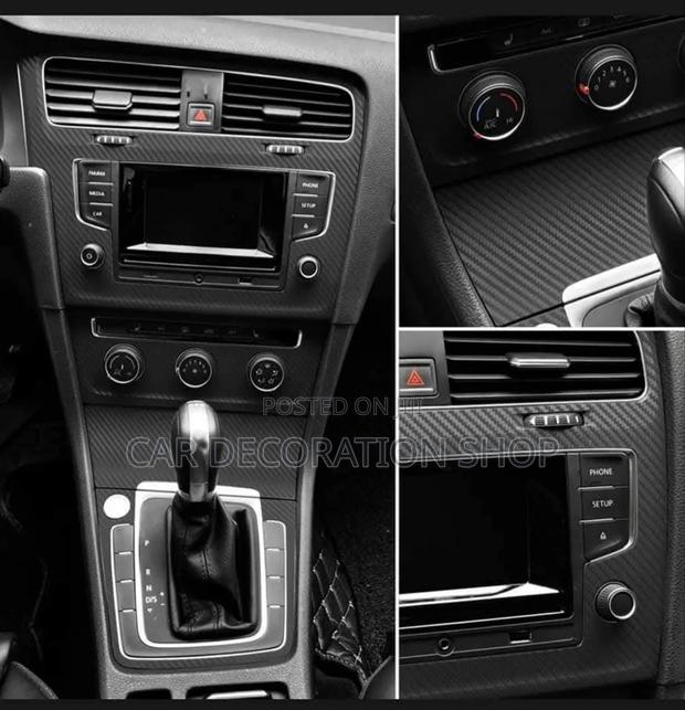 Car Dashboard Wrapped With Carbon Wrap