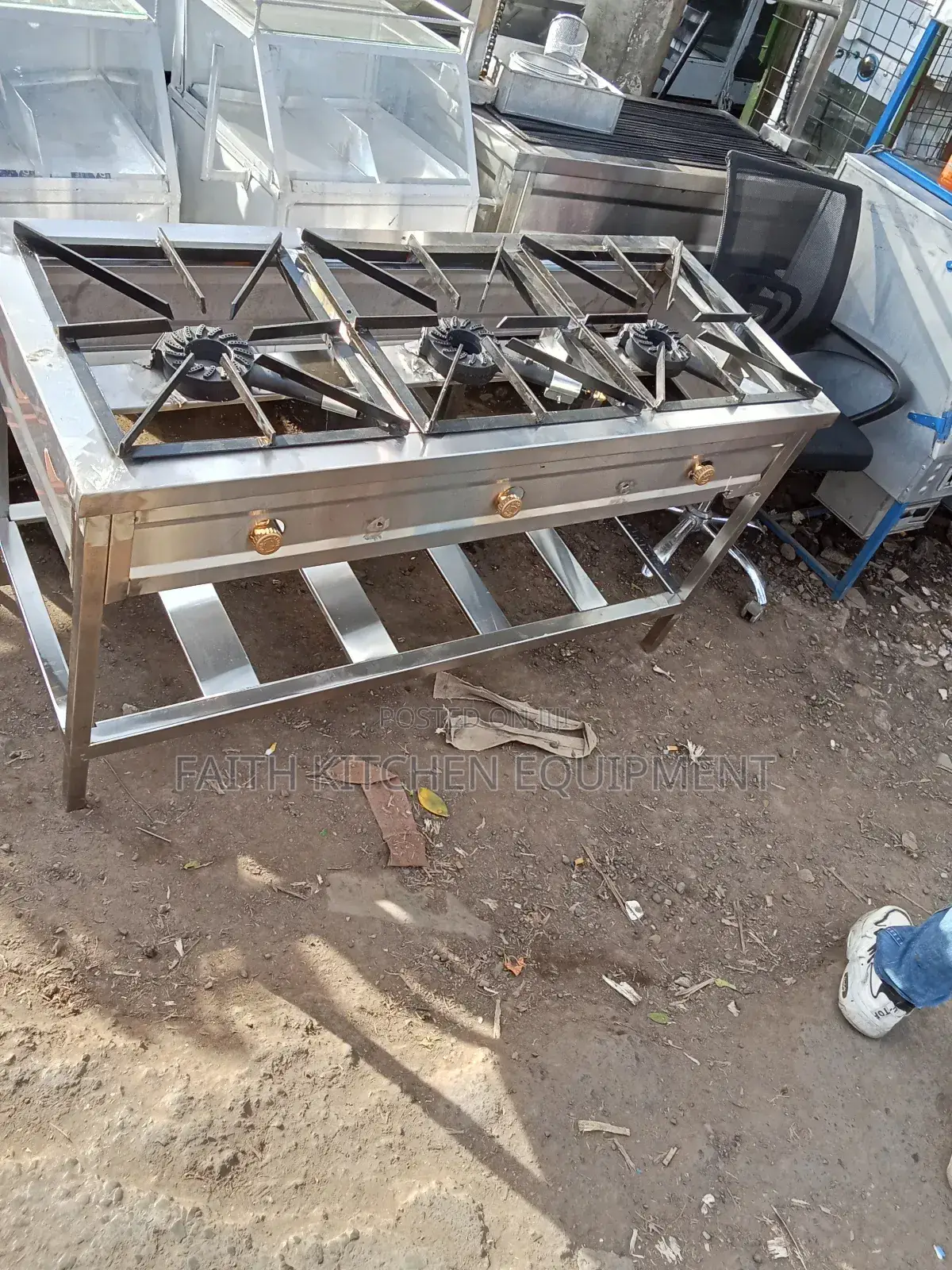 3 Burner Stainless Strong Metal