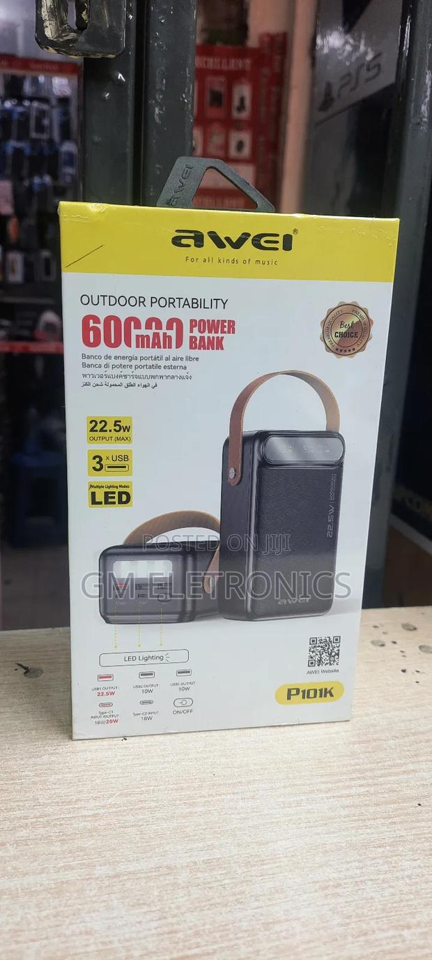 60000mah Fast Charge (22.5w/3.7v)Portable Powerbank (P101k)