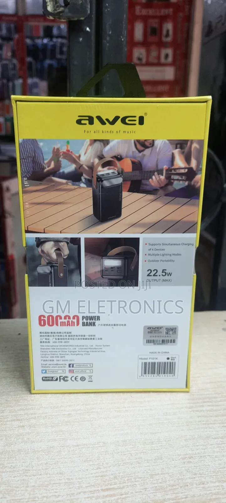 60000mah Fast Charge (22.5w/3.7v)Portable Powerbank (P101k)