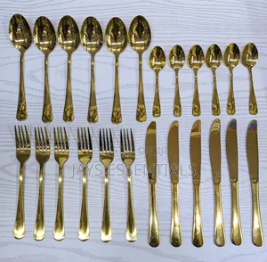 24pc Gold Cutlery Set