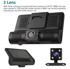 1080p Full Hd Dash Cam With 3lens