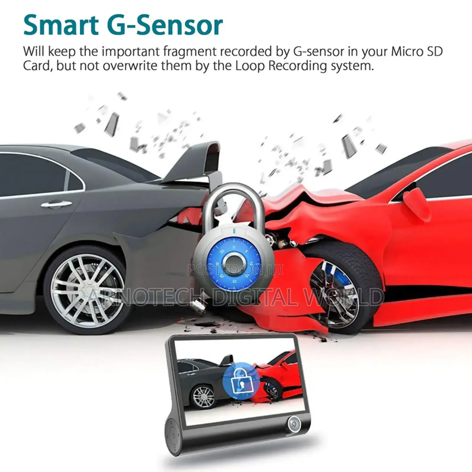 1080p Full Hd Dash Cam With 3lens
