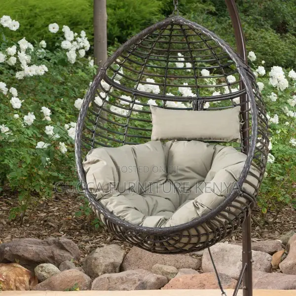 Office Chairs: Outdoor Wicker Hanging Hammock Swing Chair