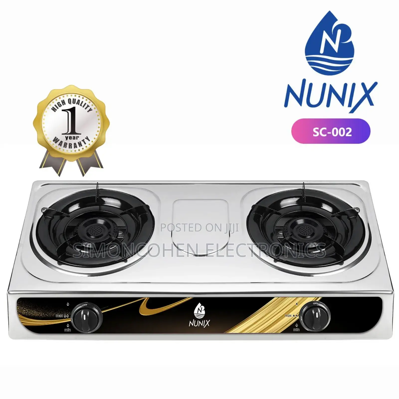 Nunix Sc-002 2 Burner Steel