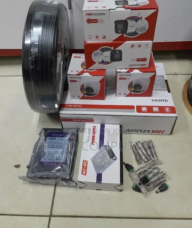 4 Channel Hd 1080p 2mp Colourvu CCTV Kit-24/7 Colour CCTV