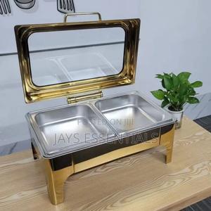 9l Gold Round Hydraulic Chaffing Dish - thumbnail 2