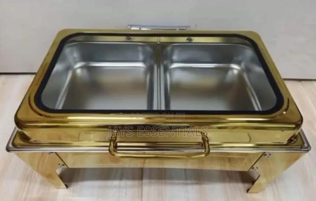 9l Gold Round Hydraulic Chaffing Dish - thumbnail 3
