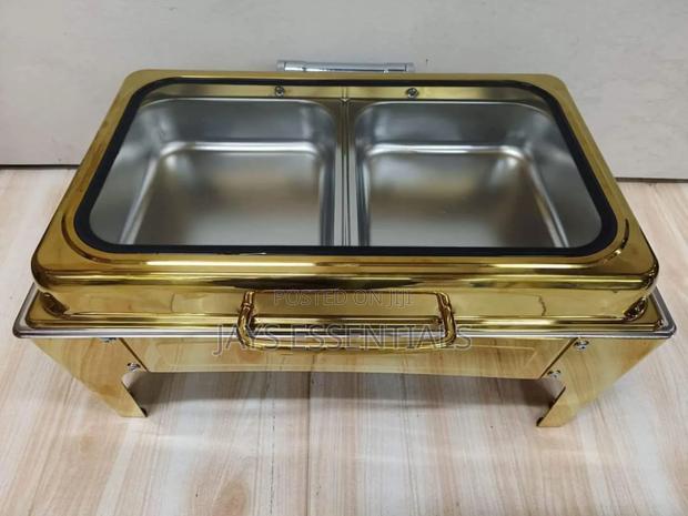 9l Gold Round Hydraulic Chaffing Dish - thumbnail 4
