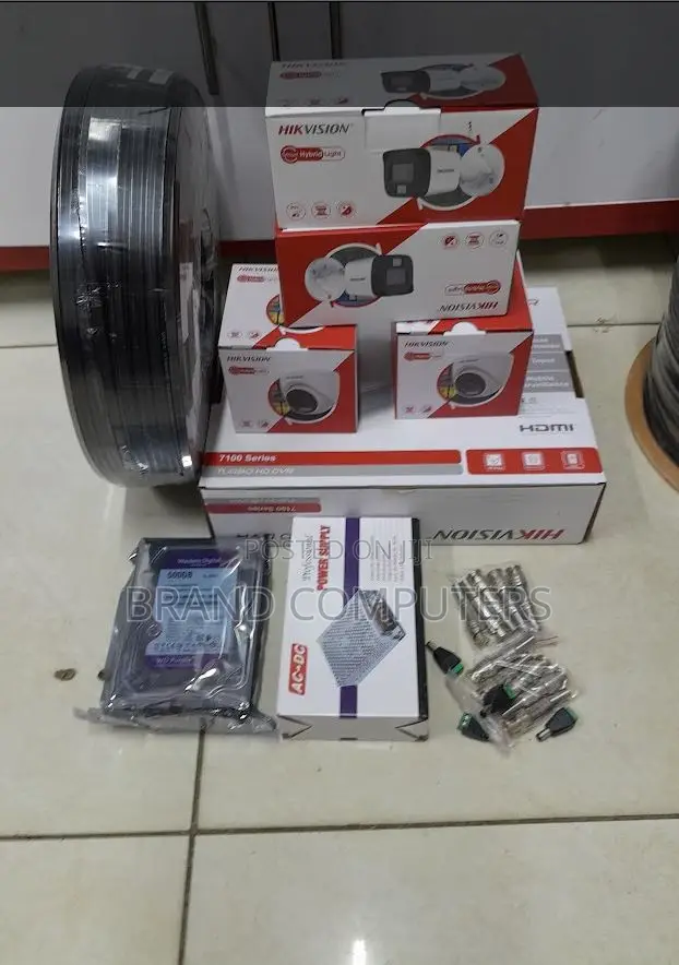 Hikvision 4 1080p Colored Night Vision CCTV Cameras Complete