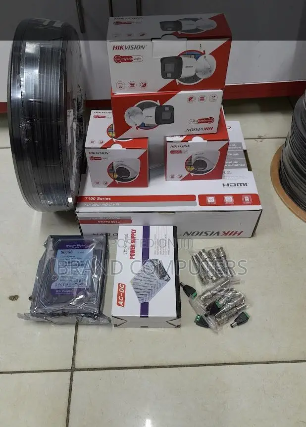4 Channels Hikvision Full Color CCTV Camera Package