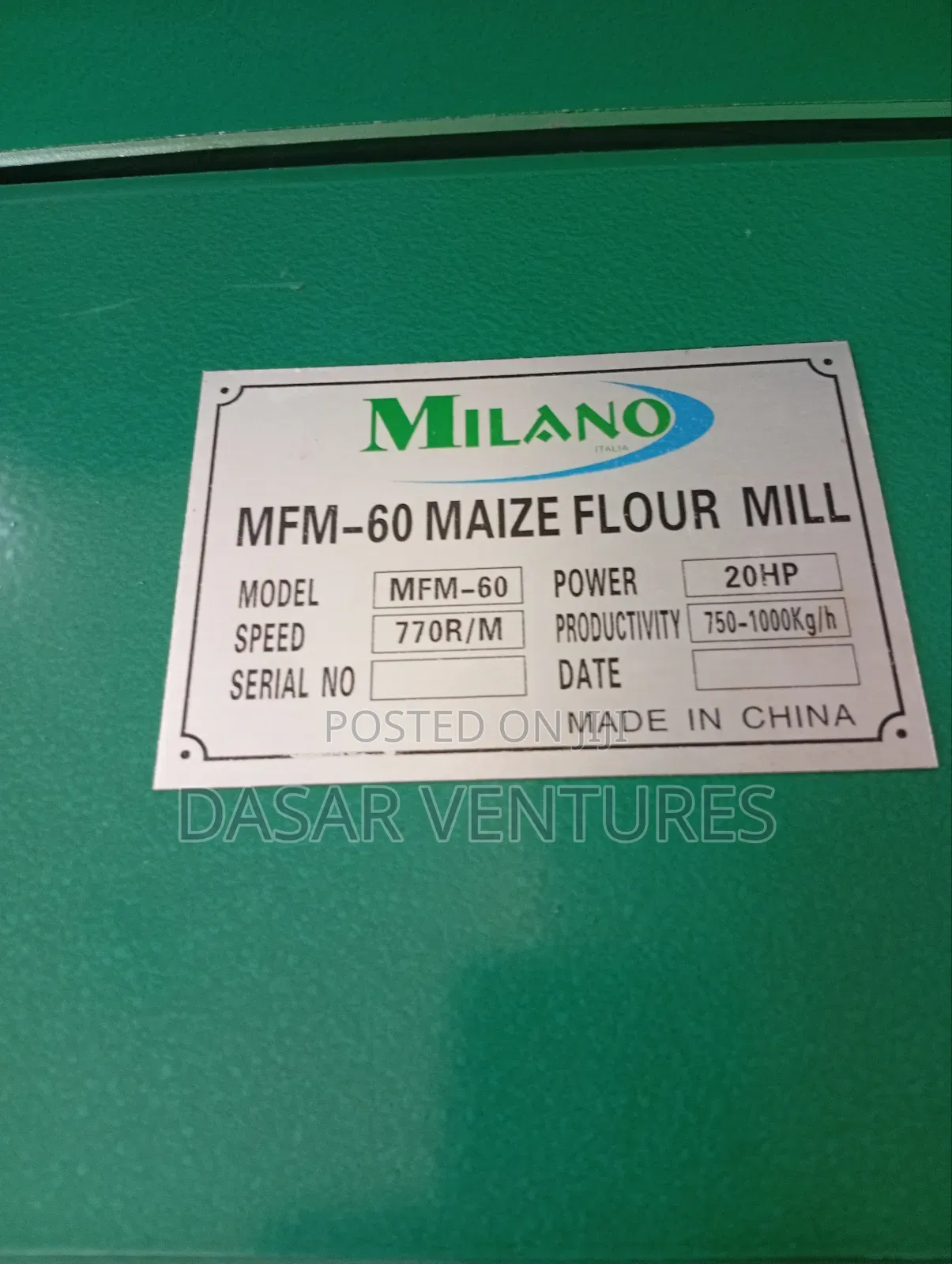 Posho Mill / Roller Mill And Crusher 1000kg/Hr