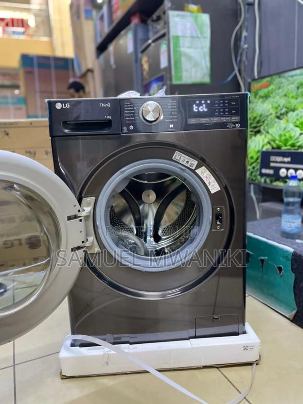 Lg 12kgs Front Load Washing Machine Ai Dd Steam Turbo Wash - thumbnail 3