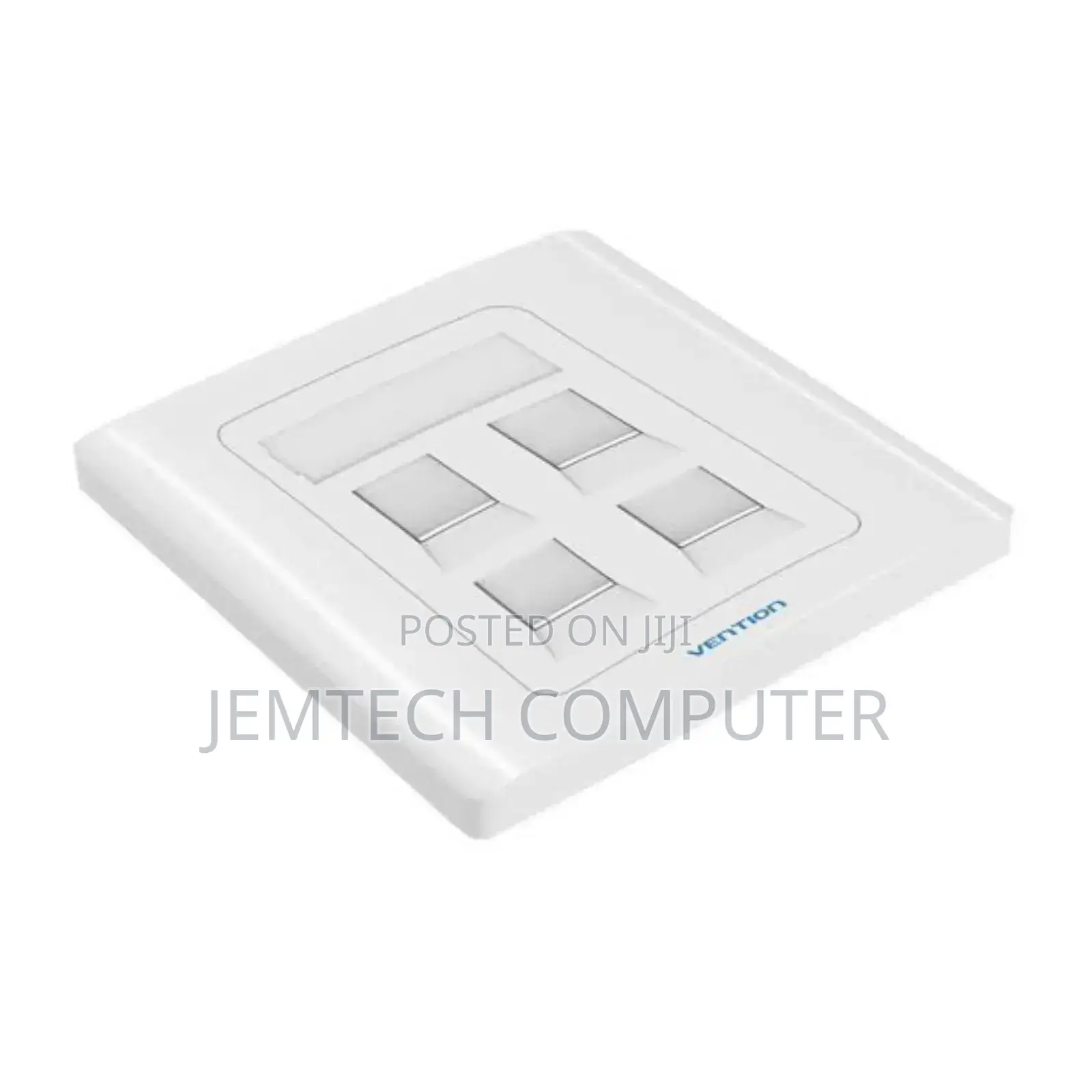 Vention 4 Port Wall Faceplate White 86 Type