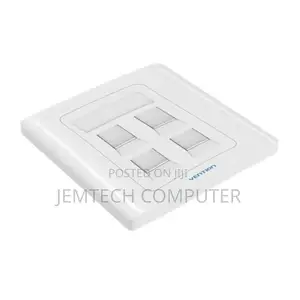 Vention 4 Port Wall Faceplate White 86 Type