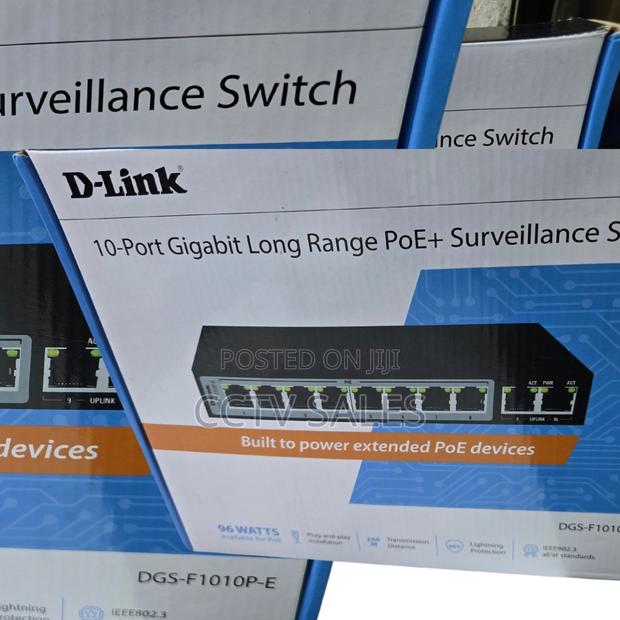 Dlink DGS-F1010p-E 250m 10-Port 1000mbps Switch With 8 Poe