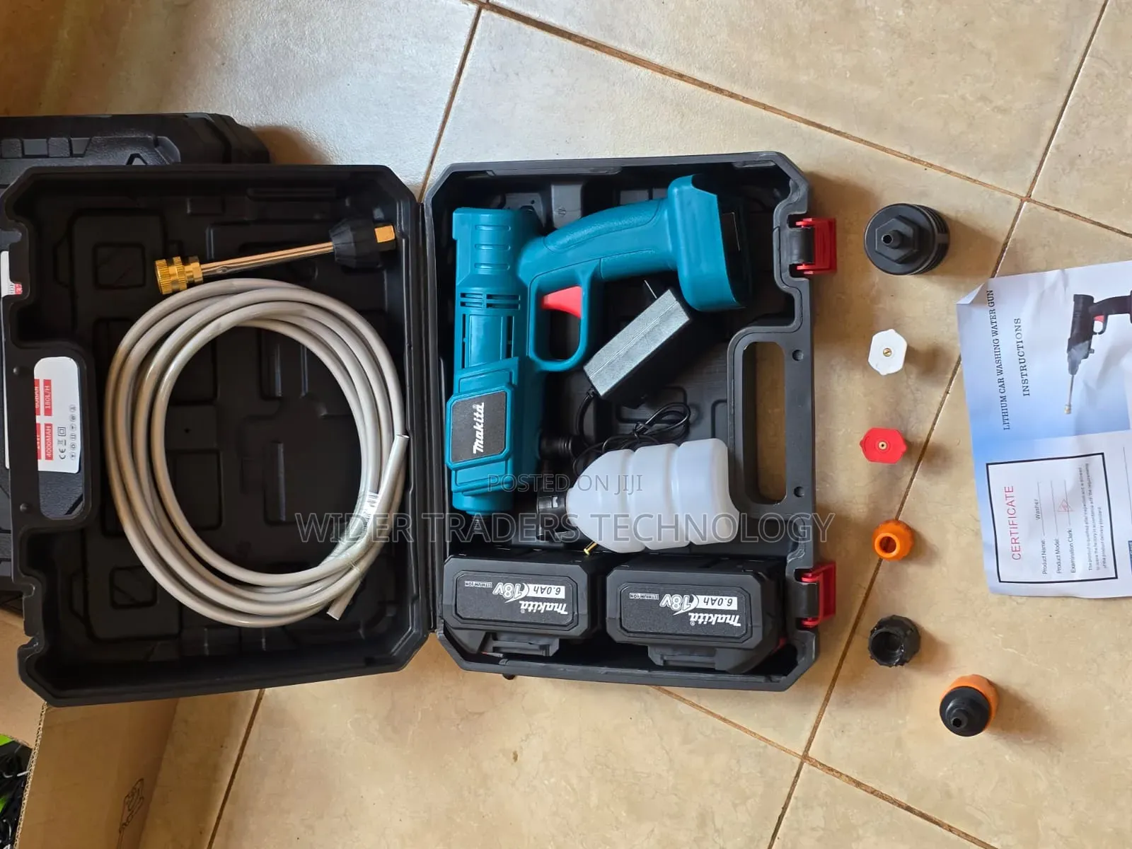 88v Makita Cordless Carwash 
2 Batteries 
2.0ah 10cells