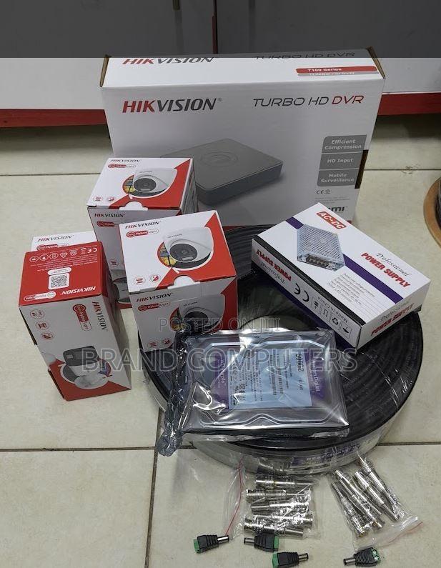 Hikvision 4 Cameras Complete Kit Colored Camera With Audio