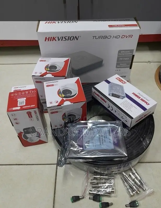 Hikvision 4 Cameras Complete Kit Colored Camera With Audio