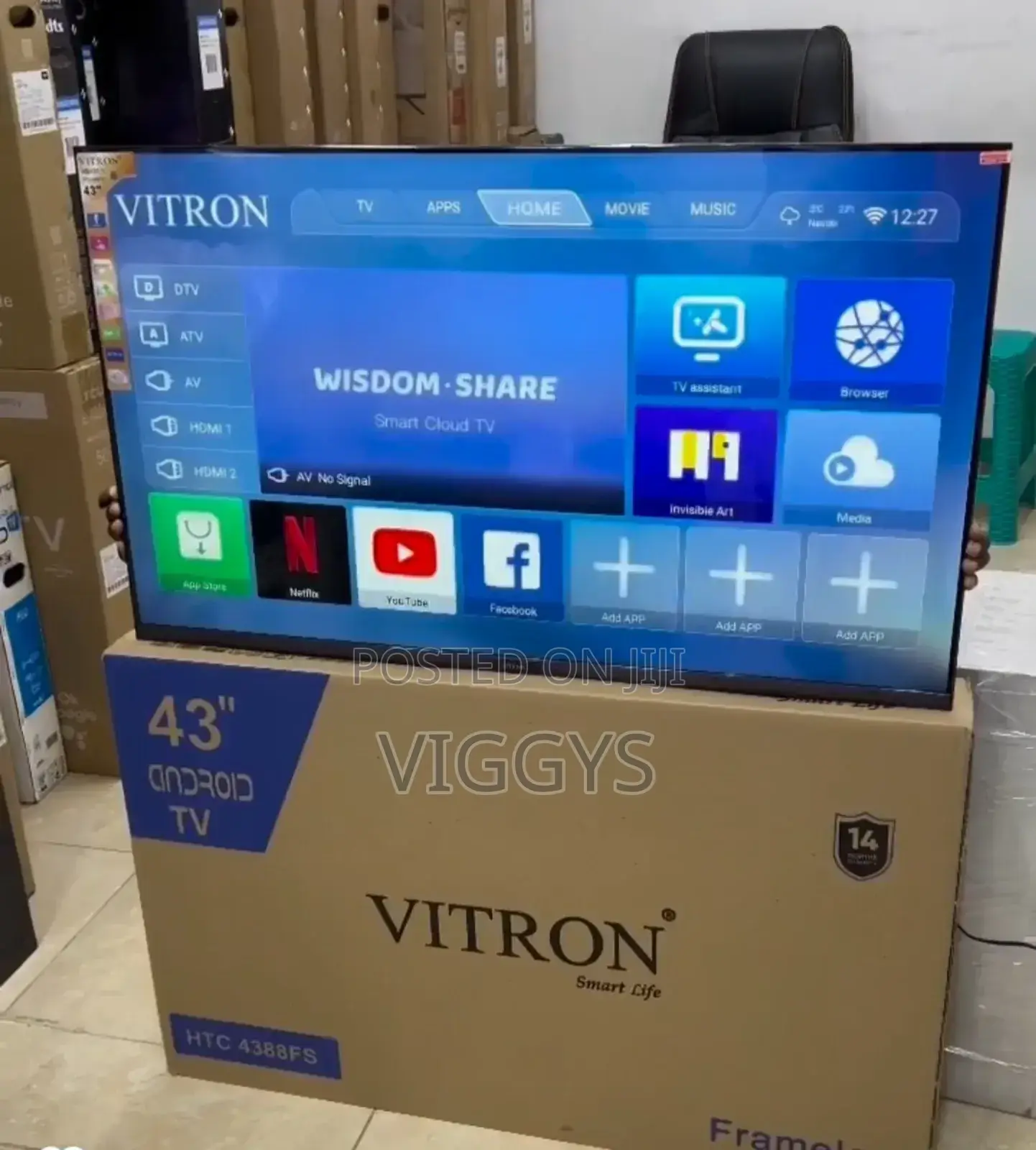 Vitron 43 Smart Android Frame Less