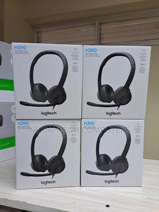 <<Logitech H390 Corded// Headset - Black - Usb - main view