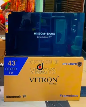 Vitron 43 Incches Smart Android Frameless Tv. %%.