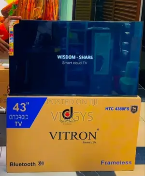 Vitron 43 Incches Smart Android Frameless Tv. %%.