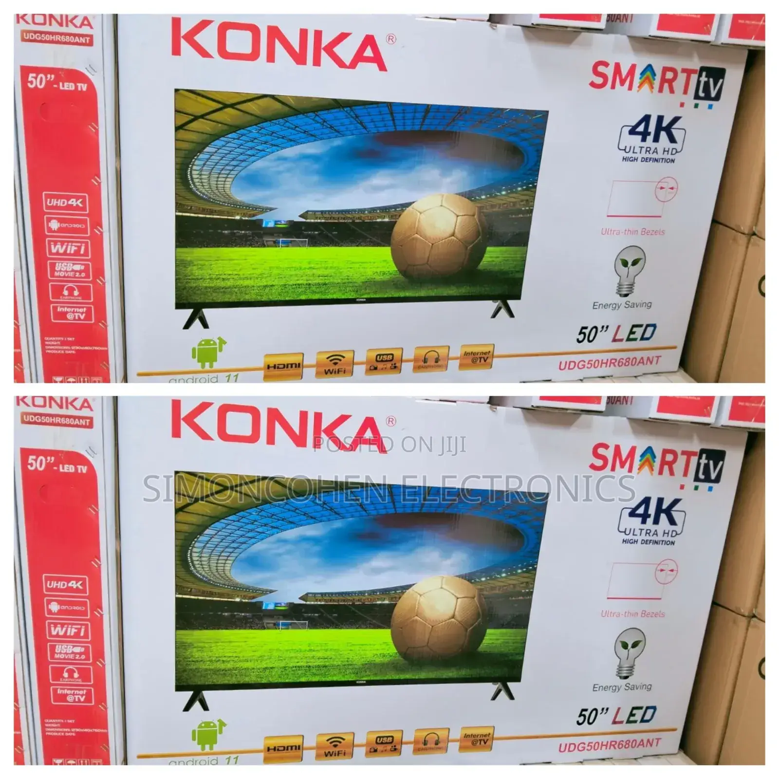 Konka 50 Inches Smart Android Frameless Tv