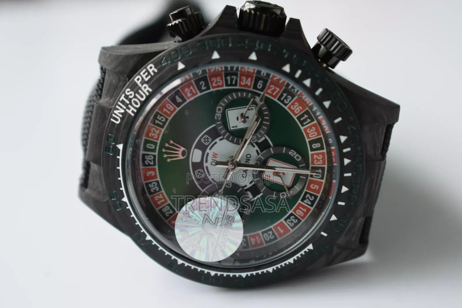 Rolex Diw Black and Red Canvas Straps