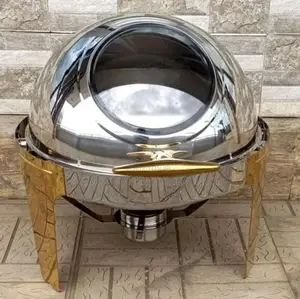 Chaffing Dish With Gold Stand
