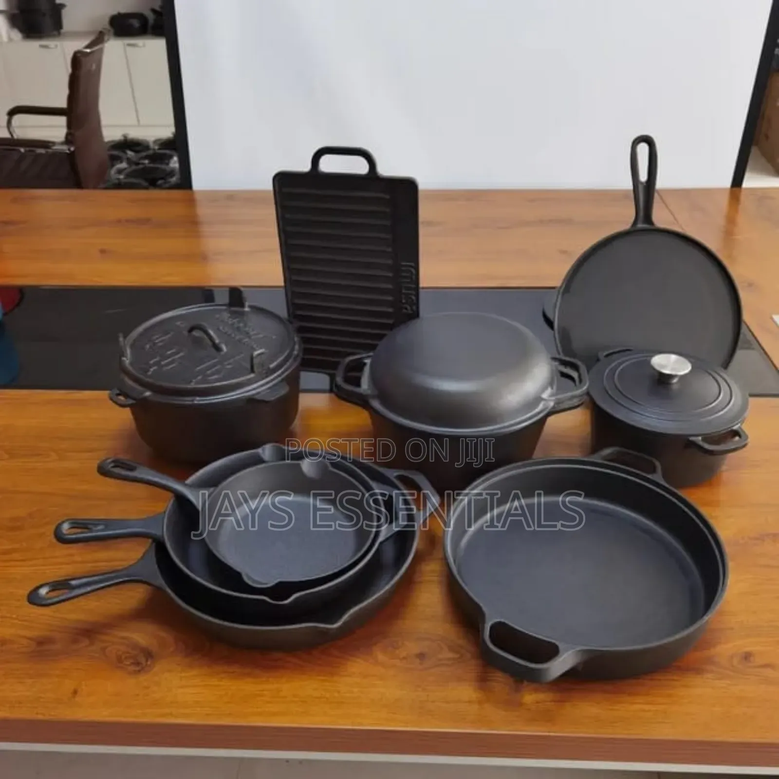 9pc Preseasoned Cast Iron Set