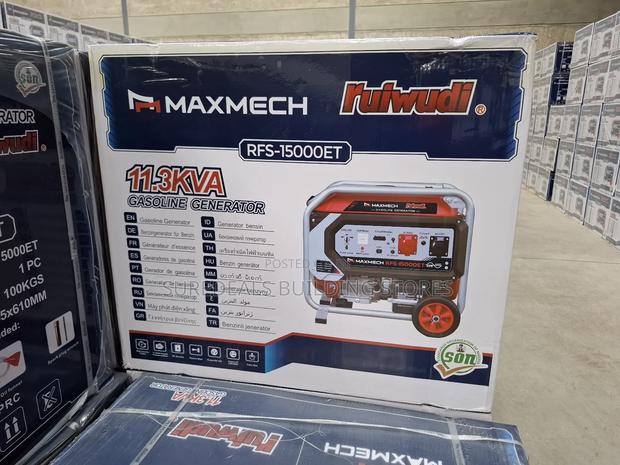 Maxmech 11.9kva Petrol Dual Phase Generator. - thumbnail 4