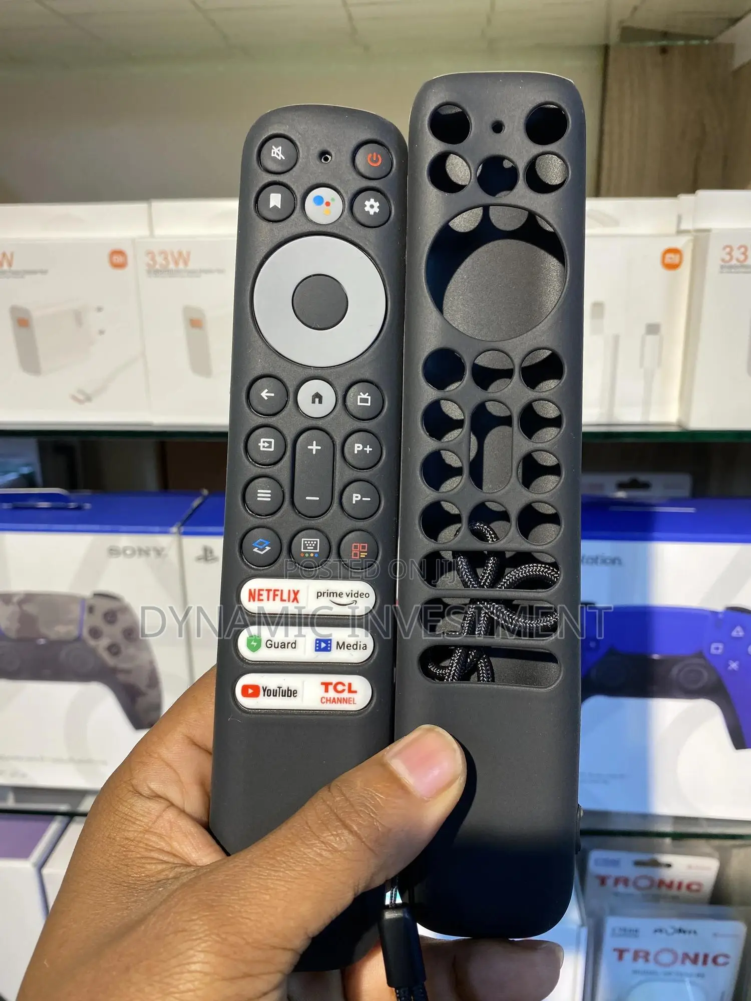 TCL Android Google Tv Remote Control and Protective Case