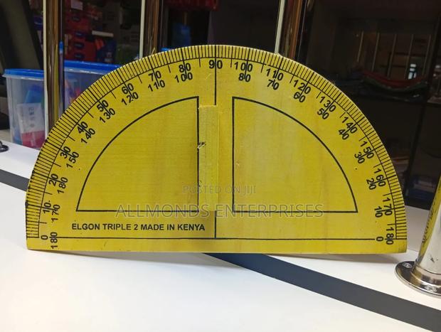 Blackboard Protractor 180 Degrees-Wooden - thumbnail 2