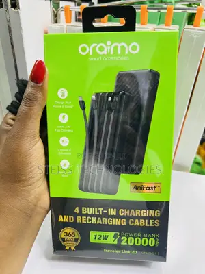 20000mah Oraimo Wired Powerbanks.